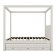 preview thumbnail 30 of 46, Upholstered Canopy Platform Bed with Trundle and Storage Drawers