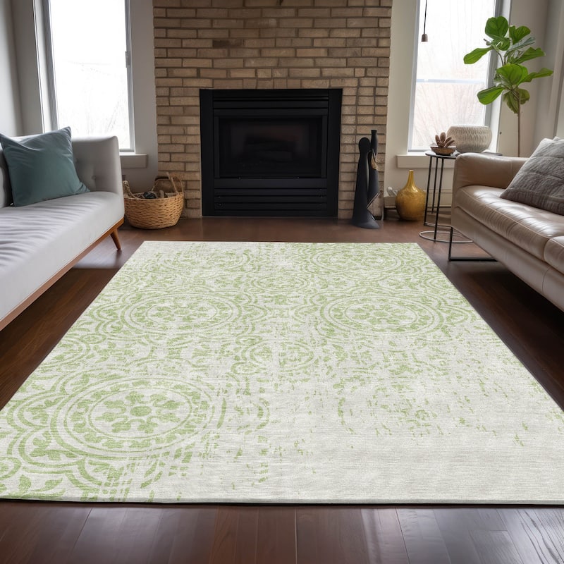 Machine Washable Indoor/ Outdoor Chantille Vintage Suzani Rug