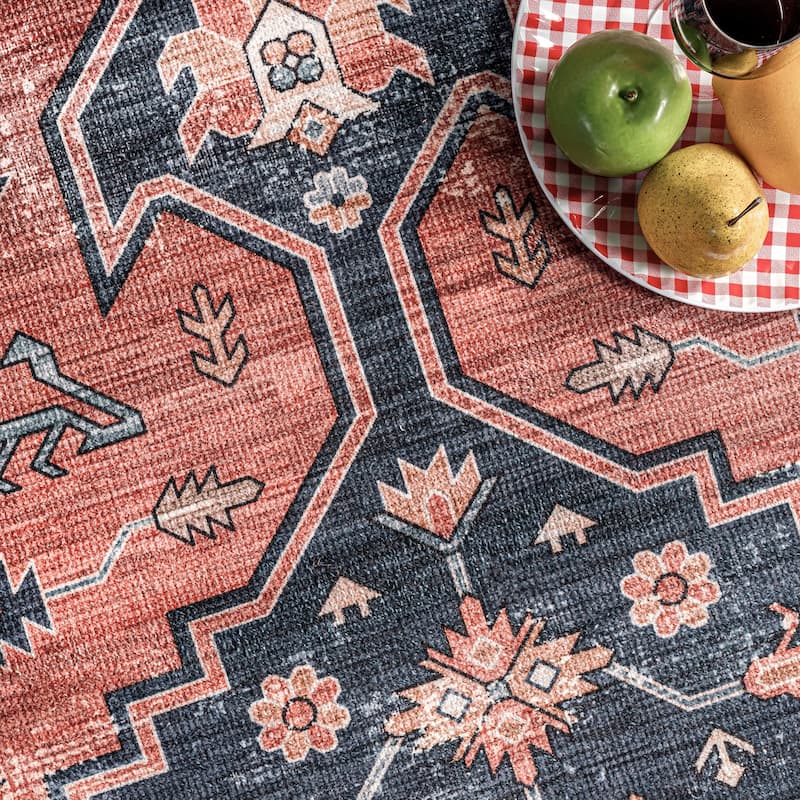 Nuloom Astra SplashGuard Traditional Machine Washable Area Rug