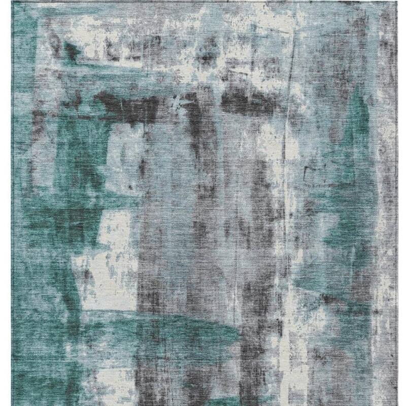 HomeRoots Abstract Transitional Rectangle Outdoor Rug
