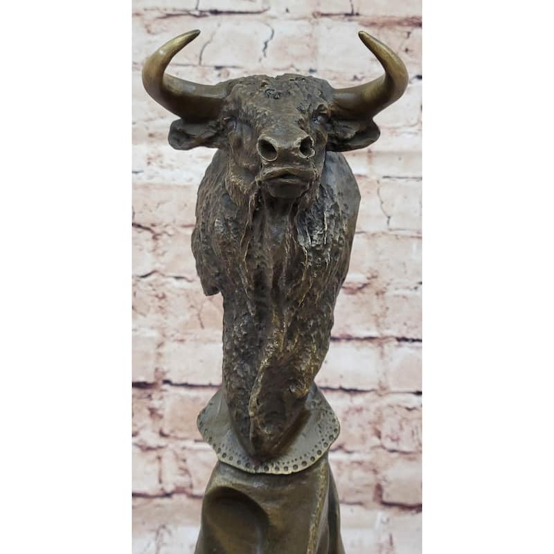 Abstract Bull Monument Sculpture Statue Original Art Bronze Sculpture Western Decor