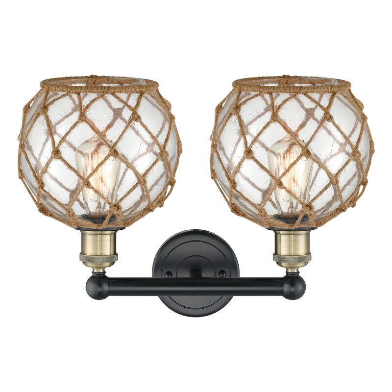 Innovations Lighting Endless Possibilities Edison - Farmhouse Rope - 2 Light 17" Bath Vanity Light
