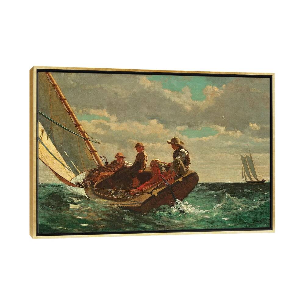 iCanvas "Breezing Up ( A Fair Wind), 1873-76" by Winslow Homer Framed Canvas Print