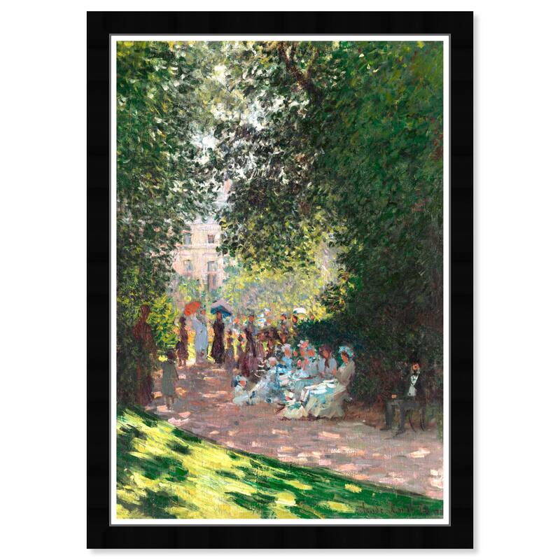 Wynwood Studio Prints Floral and Botanical Monet - The Parc Monceau Green and Traditional Wall Art Canvas Print