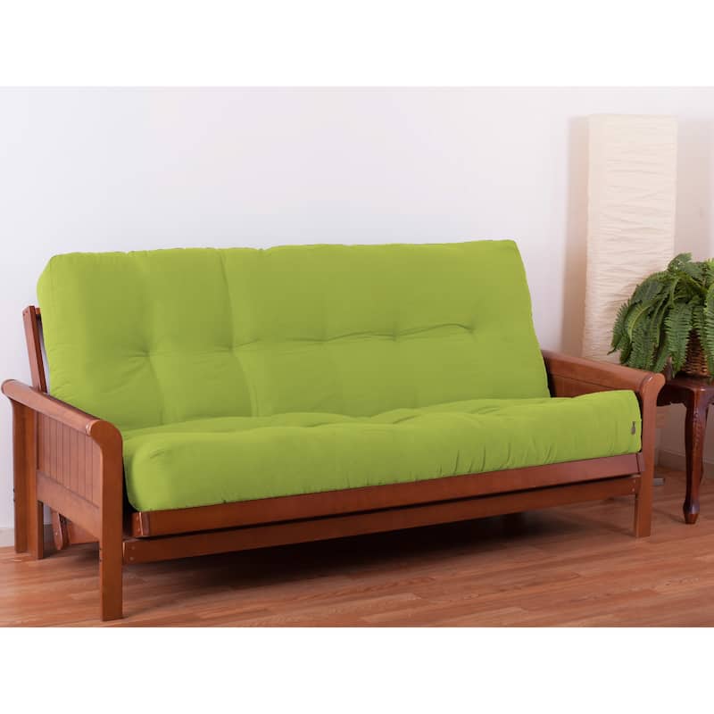 9-inch Thick Twill Futon Mattress (Twin, Full, or Queen) - Mojito Lime - Queen