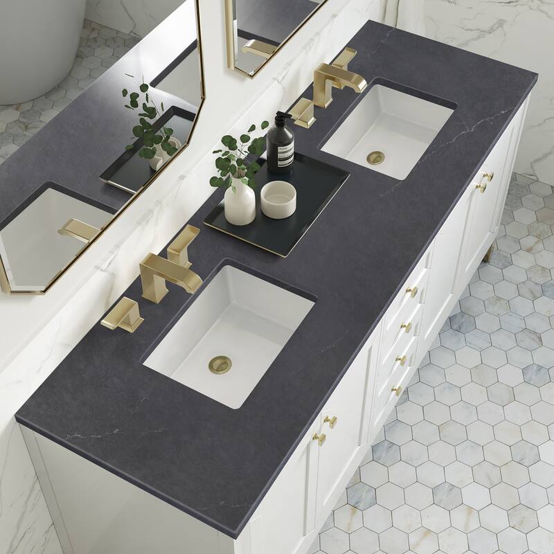 James Martin Vanities Chicago 72" Double Vanity, Glossy White