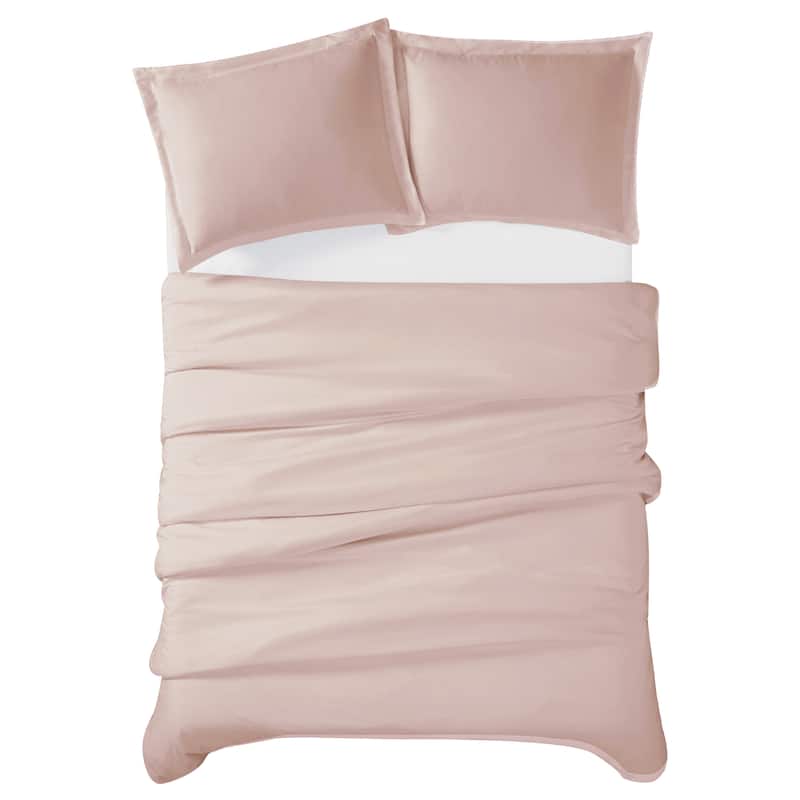 Cannon Heritage Solid 3 Piece Duvet Cover Set