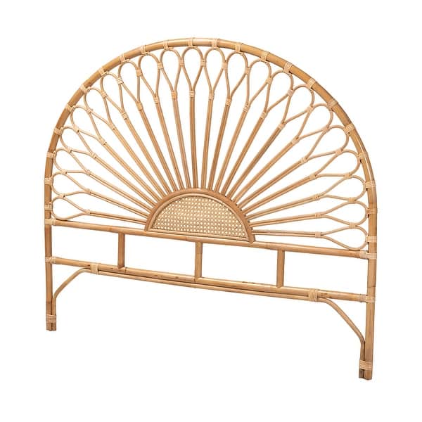 slide 3 of 10, Perenna Modern Bohemian Natural Rattan Standalone Headboard King
