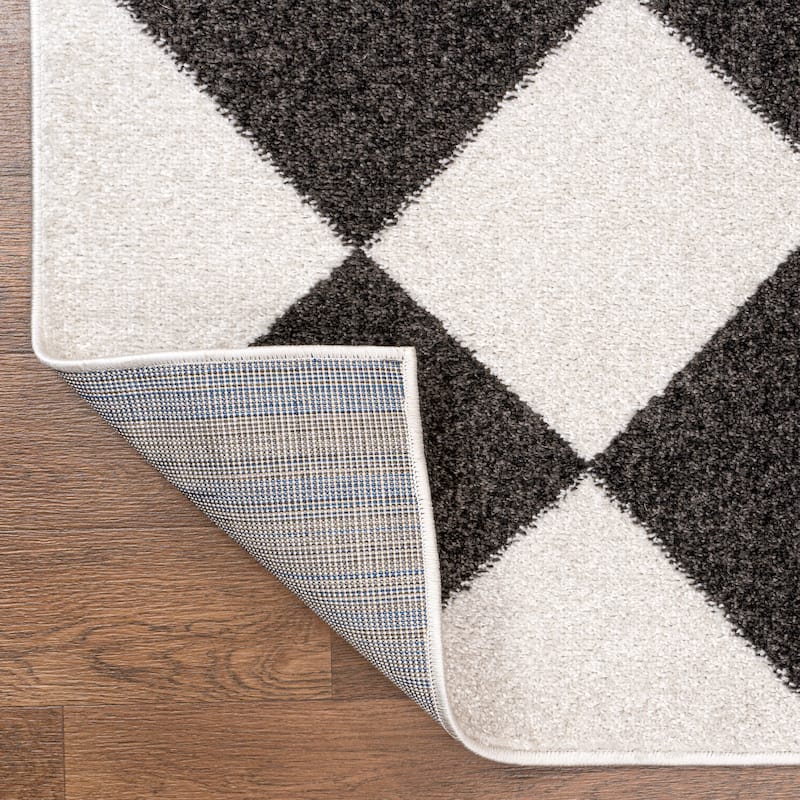 JONATHAN Y Porter Classic Geometric Diamond Pattern Rug