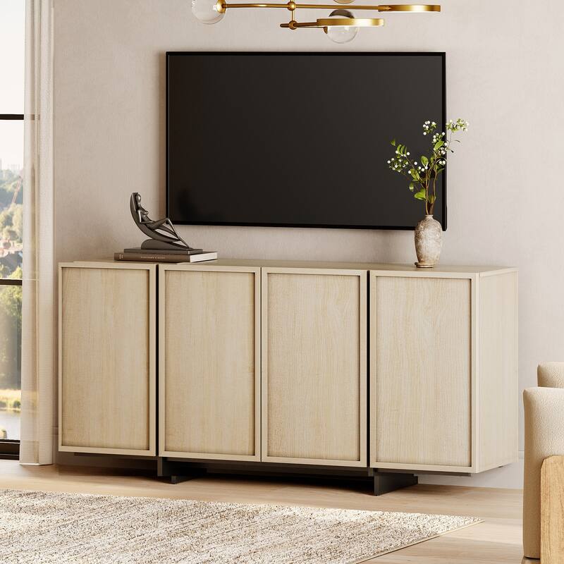 WAMPAT Sideboard Buffet Cabinet With T-Shaped Legs, Large Storage Cabinet For Living Room, Dining Room & Kitchen