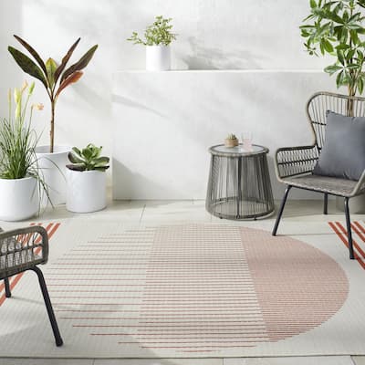 Livabliss Alfresco Outdoor Scandinavian Abstract Area Rug