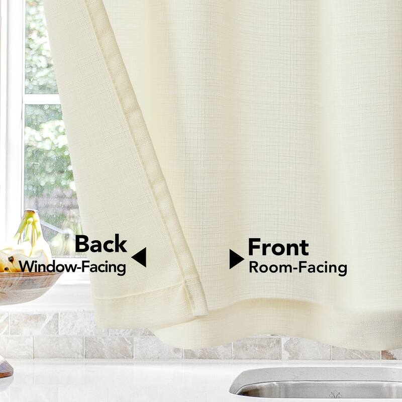 Sheer Cafe Sheer Curtains 2 Panel Set for Kitchen