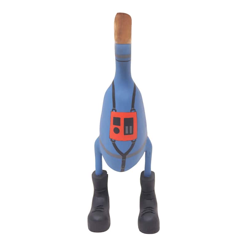 Novica Handmade Scuba Duck Wood Sculpture