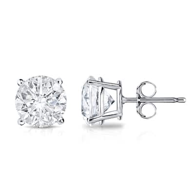 Auriya 1 1/2ctw Round Clarity-enhanced Diamond Stud Earrings 18k Gold