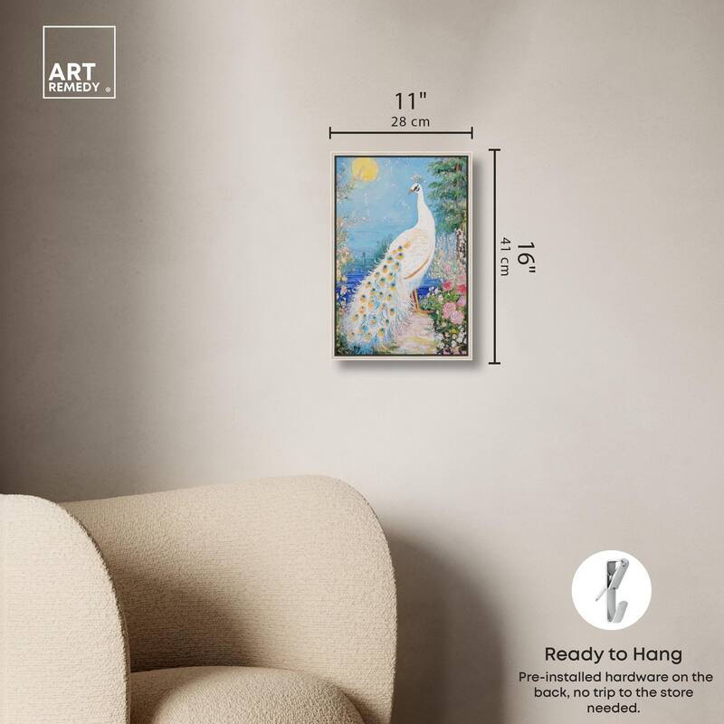 Peacock in Paradise Canvas by Art Remedy
