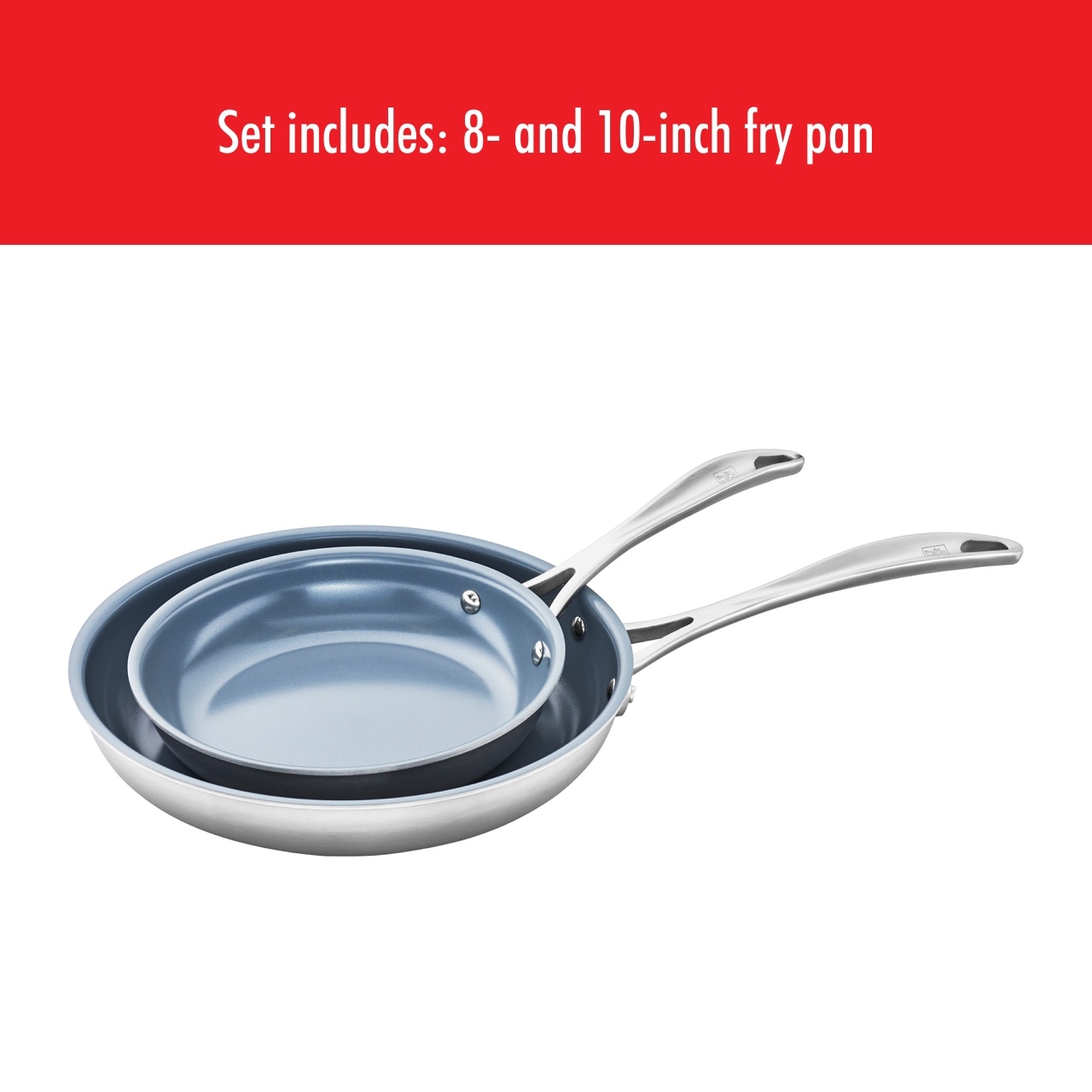 Zwilling Spirit 3-ply 8-inch Stainless Steel Ceramic Nonstick Fry