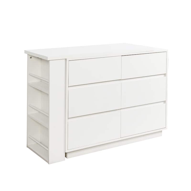 Storage L-Shaped Computer Desk, Reversible Wood Corner Desk with Drawers for Home Office, Modern Study Workstation