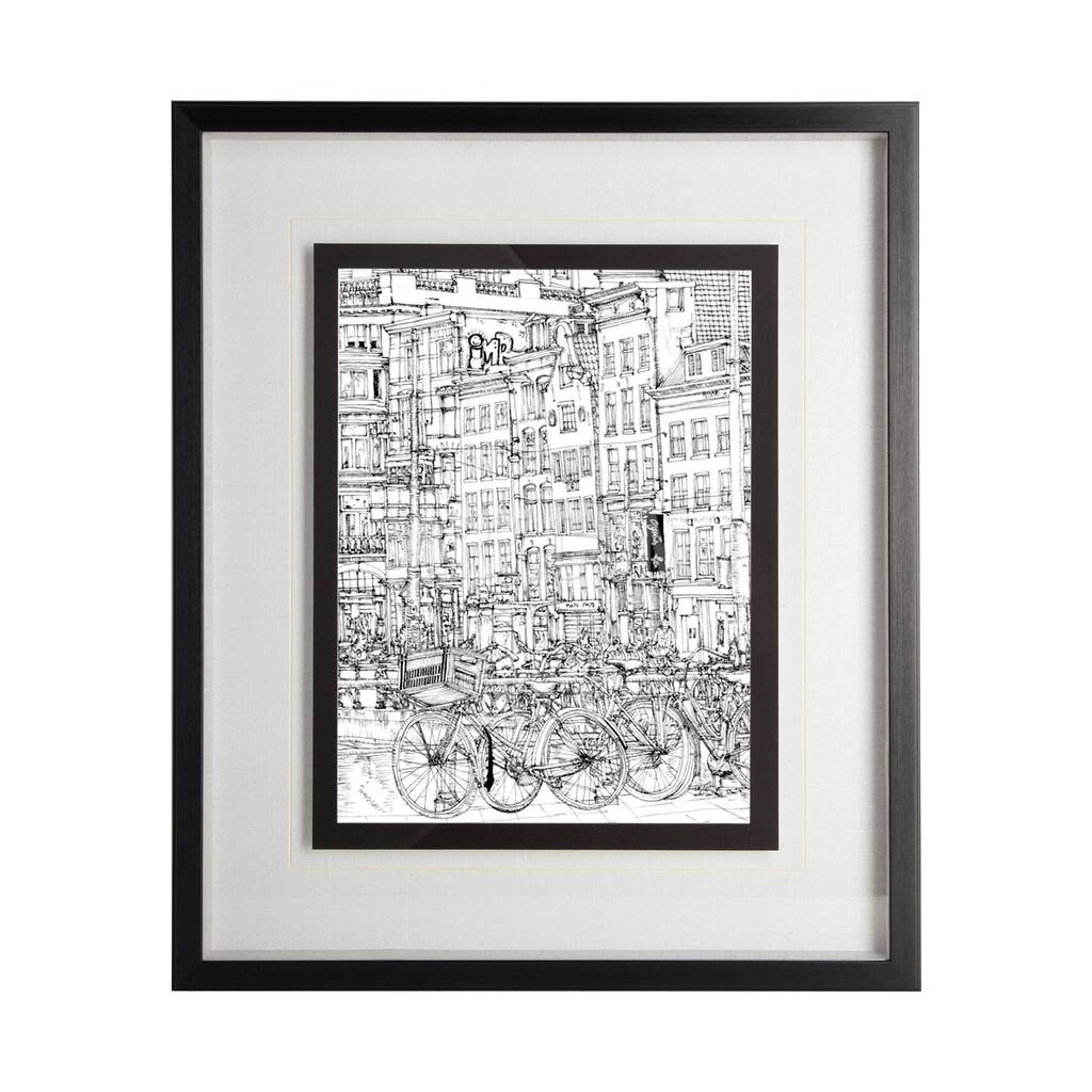 B&W City Scene I Framed Art Print