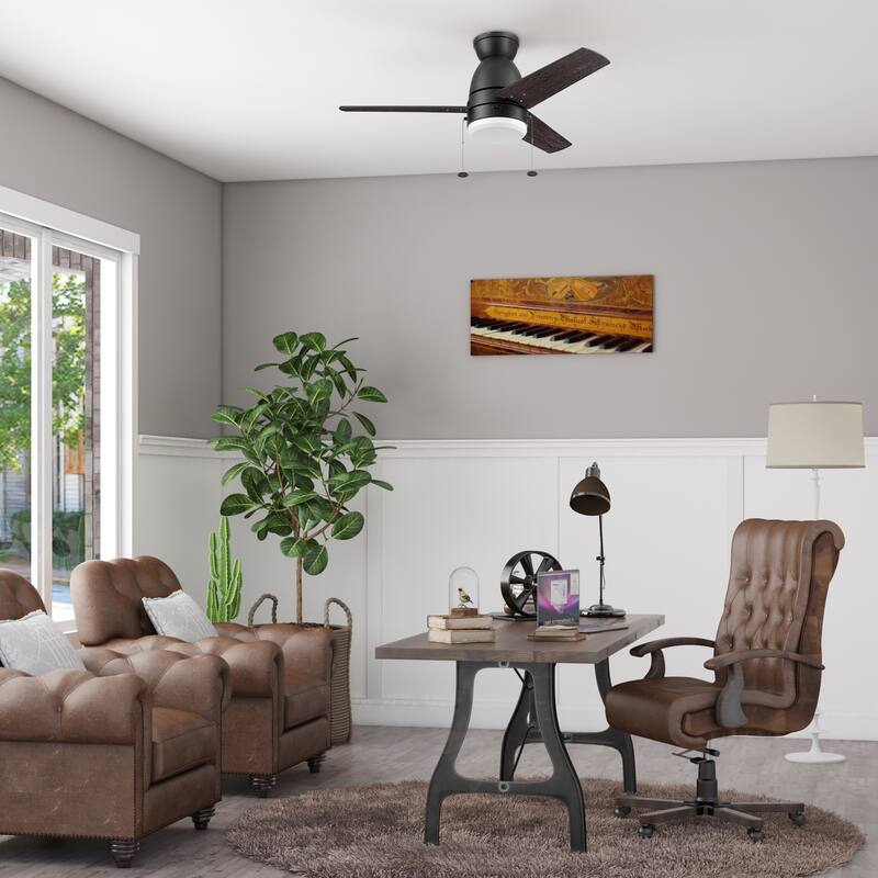 44" Prominence Home Fawn Contemporary Ceiling Fan with LED Light, Dual Finish Blades - 44 Inches