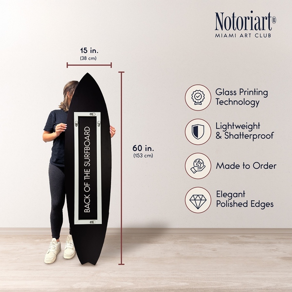 Notoriart Colorful Sea Life Surfboard I Acrylic Wall Art Die