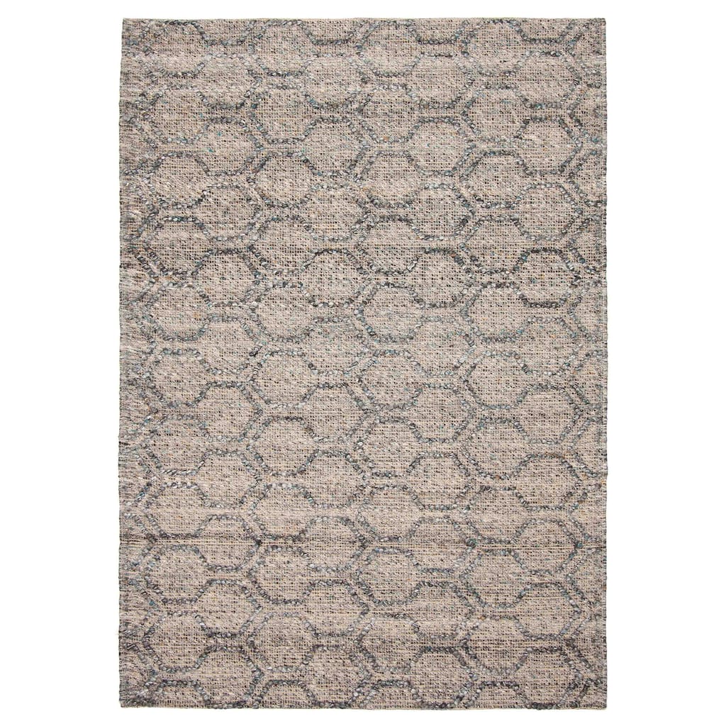ECARPETGALLERY Braid weave Sienna Dark Grey Wool Rug - 5'2 x 7'7