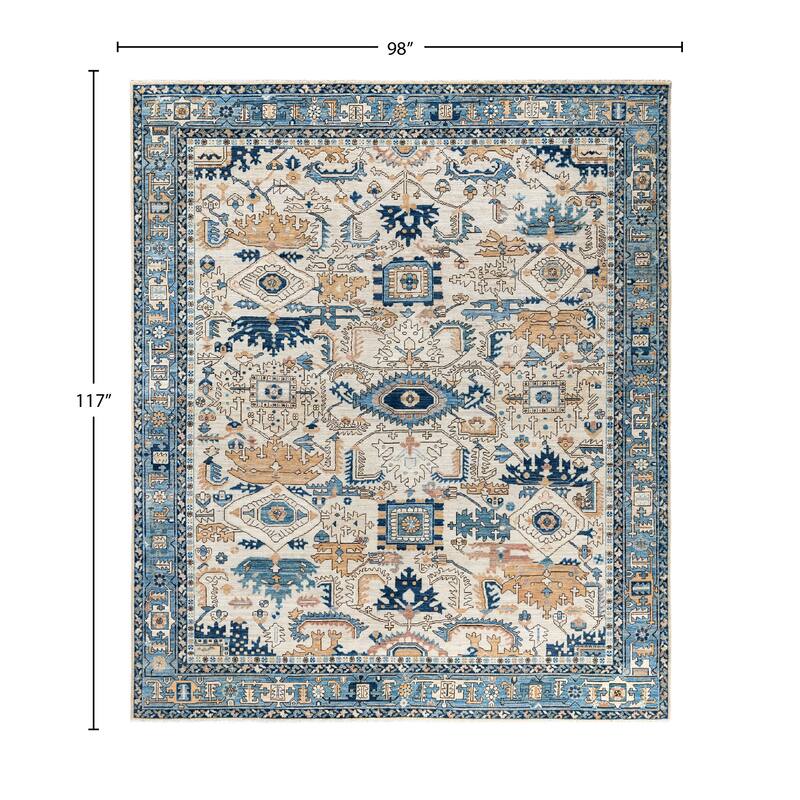 Serapi One-of-a-Kind Hand-Knotted Area Rug - Ivory - 8' 2" x 9' 9"