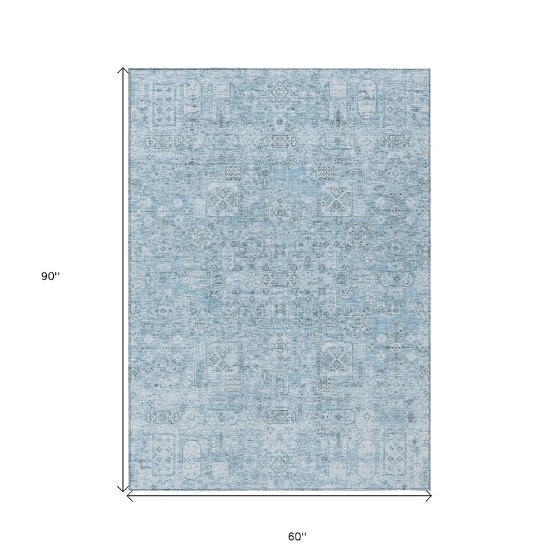 HomeRoots Floral Transitional Rectangle Outdoor Rug
