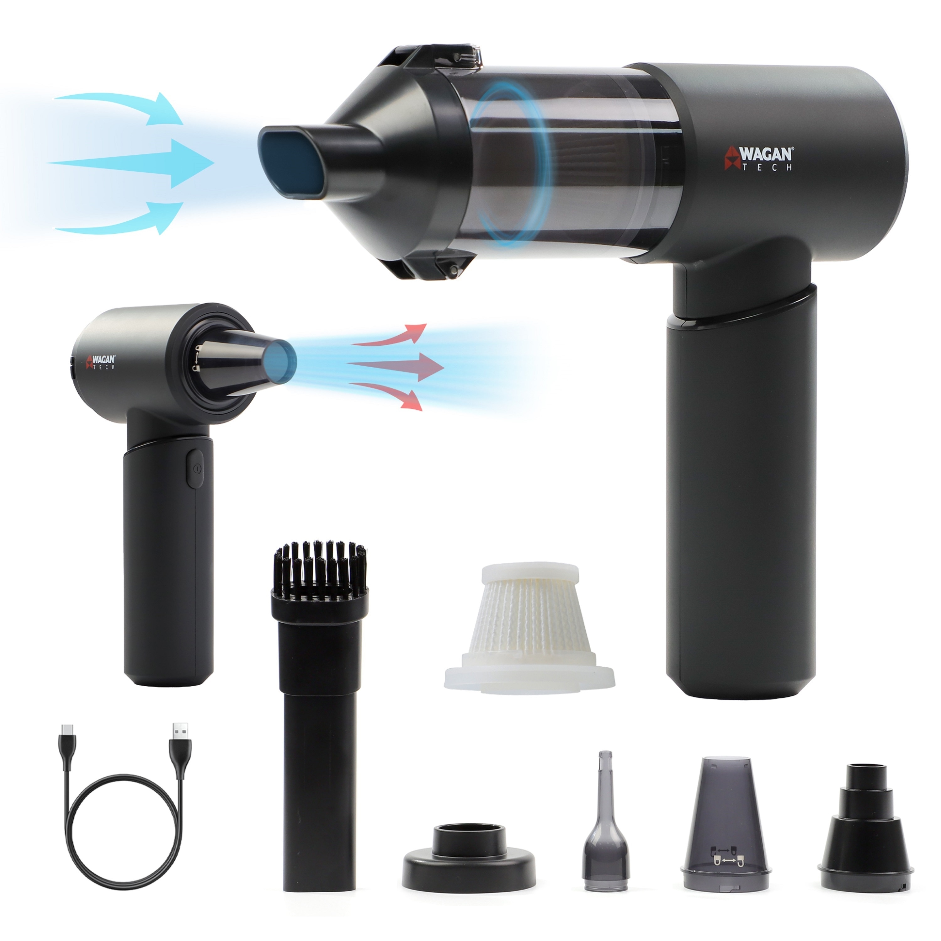 Wagan EL7209 Go Jet & Vac Cordless Vacuum and Air Blower