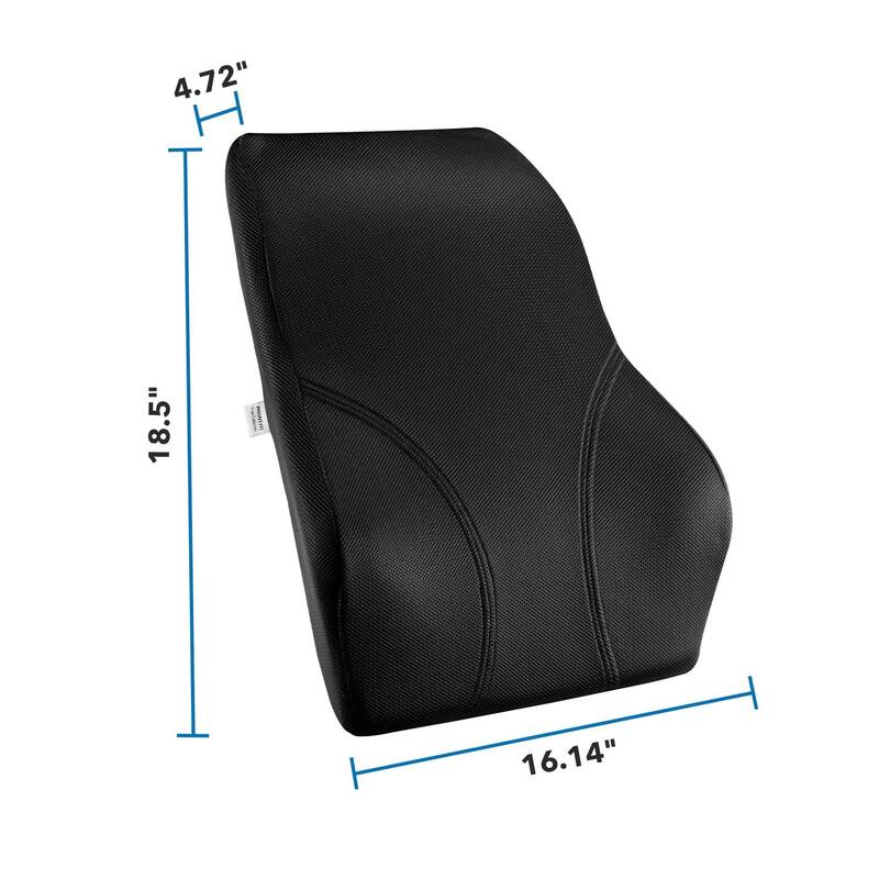 Mount-It! Ergo Collection Memory Foam Full-Back Cushion, Black (MI-1106)