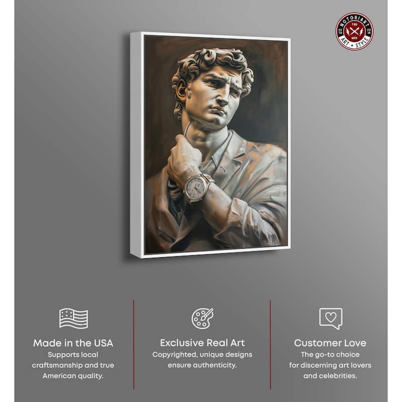 Notoriart Classy Sculpture Framed Men Style 1 Piece Canvas Wall Art