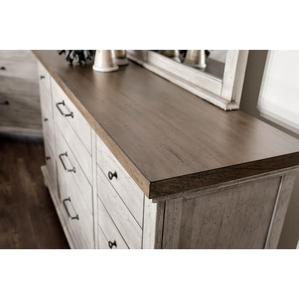 The Gray Barn Overlook Two Tone Dresser And Mirror Overstock 26386226