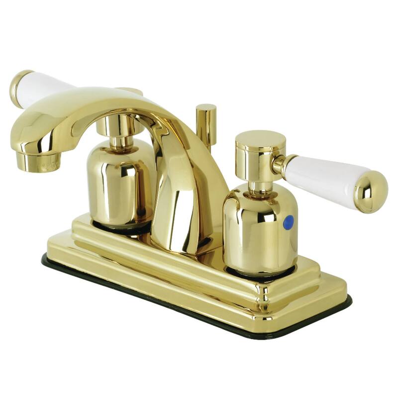 Kingston Brass Paris 1.2 GPM Centerset Bathroom Faucet with Pop-Up - Polished Brass