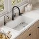 preview thumbnail 34 of 82, Karran Drop-In Quartz 33 in. 1-Hole Single Bowl Kitchen Sink Kit