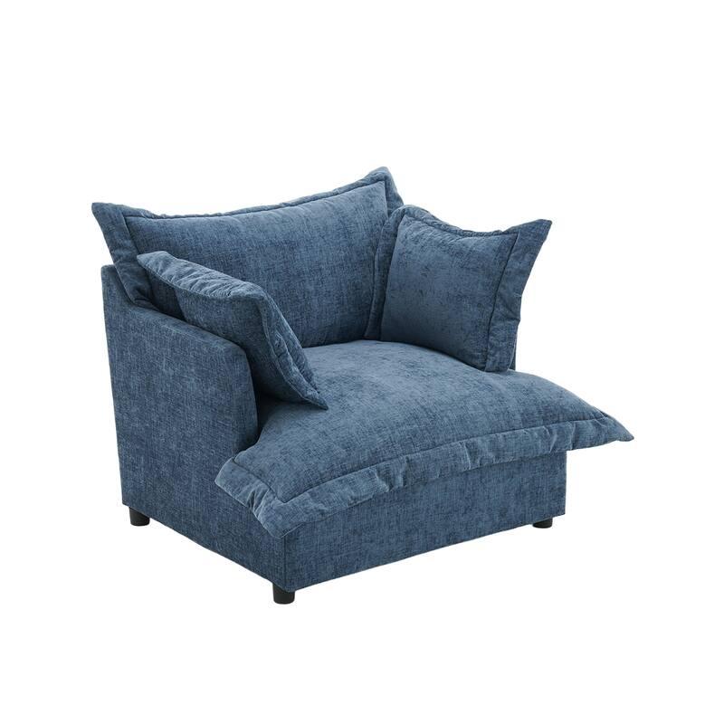 Upholstered Chenille Arm Club Chair Cloud corner cahir