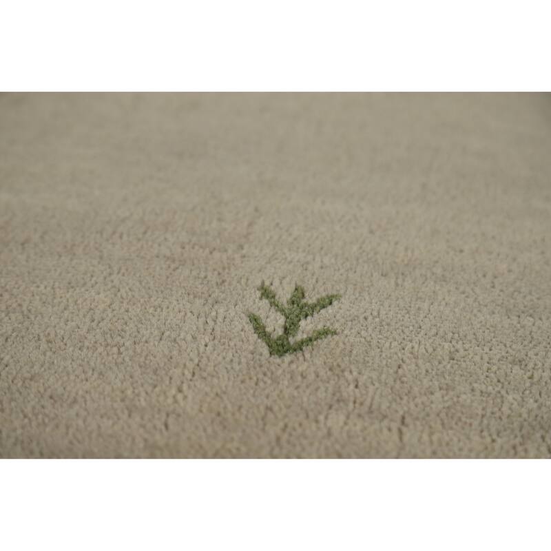 Hand Knotted Oriental 100% Wool Carpet Tribal Animal Pictorial Beige & Ivories Gabbeh Area Rug - 6' 4'' X 4' 7''