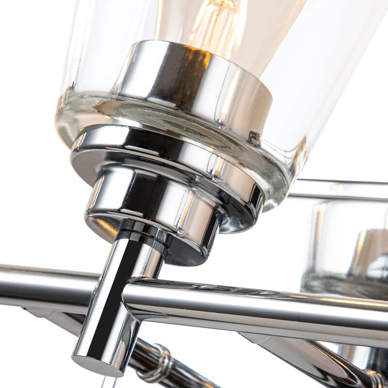 3-Light Chrome Vanity Light All-In-One Vanity Light Set