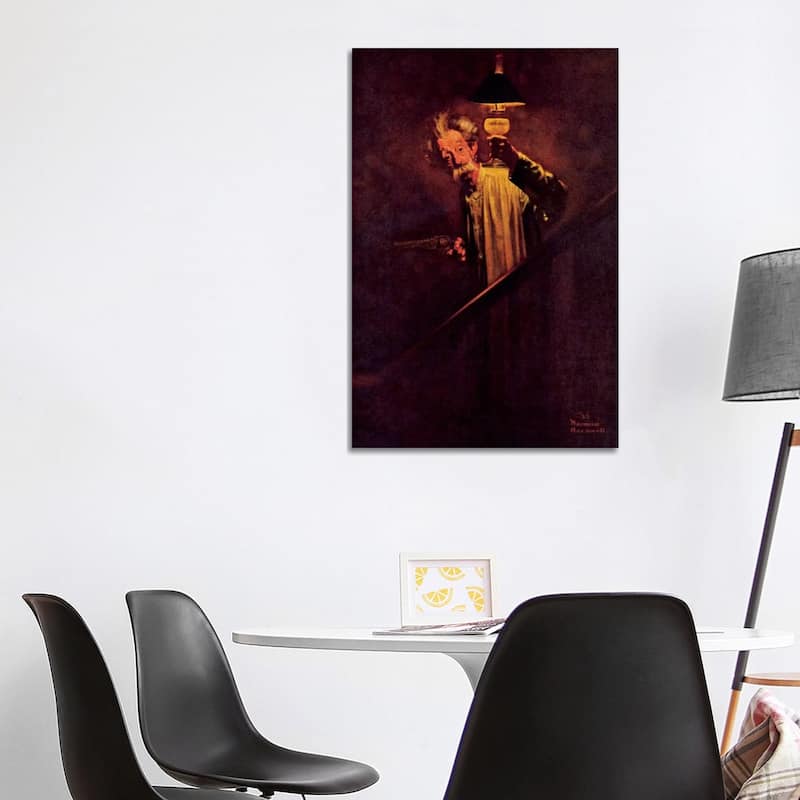 iCanvas "What a Protection Electric Light Is" by Norman Rockwell Canvas Print - 40x26x1.5