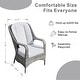 preview thumbnail 6 of 31, 5-Piece Aluminum Woven Rattan Dining Set with Cushions and Tempered Glass
