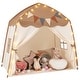 preview thumbnail 3 of 6, Kids Play Tent Bed Tent with String Lights Extra Large Playhouse Tent - 62" x 38.5" x 58" (L x W x H)