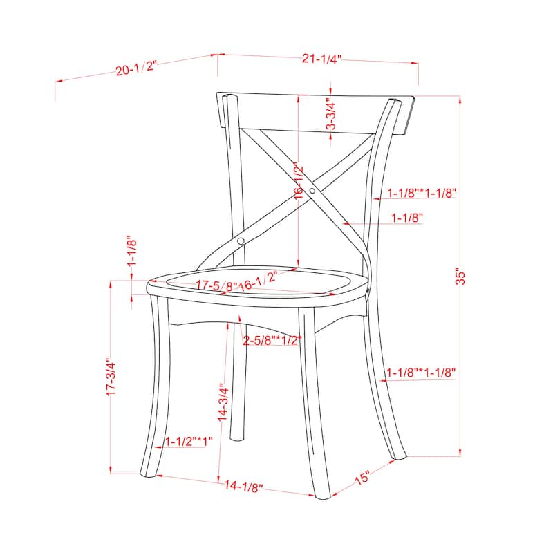 McFarlane Farmhouse Antique White Wood X-backed Chairs by Furniture of America (Set of 2)