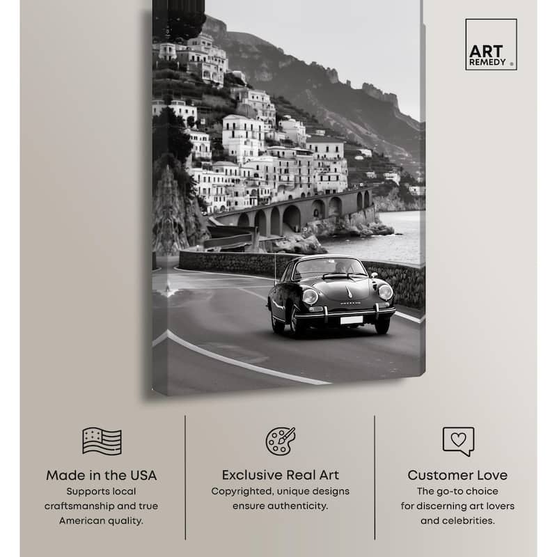 Drive through the Town Canvas by Art Remedy, Gallery Wrapped