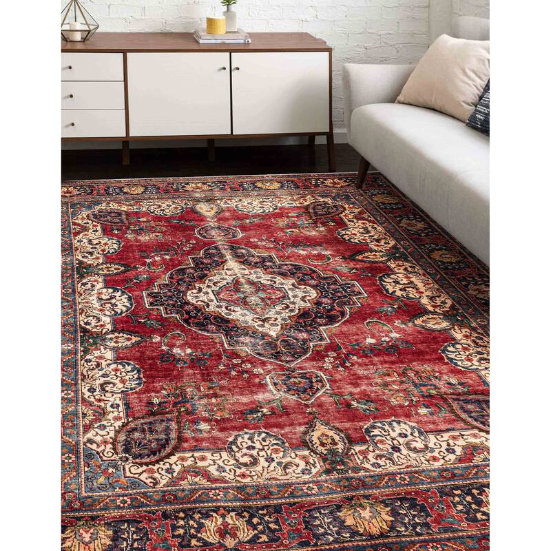ECARPETGALLERY Hand-knotted Antalya Vintage Red Wool Rug - 9'2 x 11'9