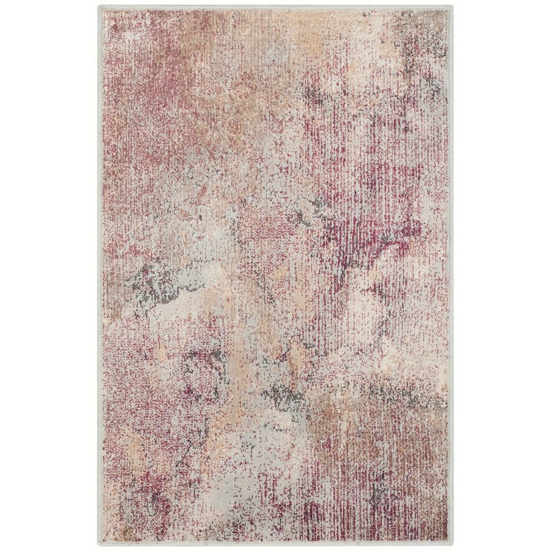 SAFAVIEH Constellation Vintage Kosa Watercolor Viscose Rug - 2' x 3' - Beige/Multi