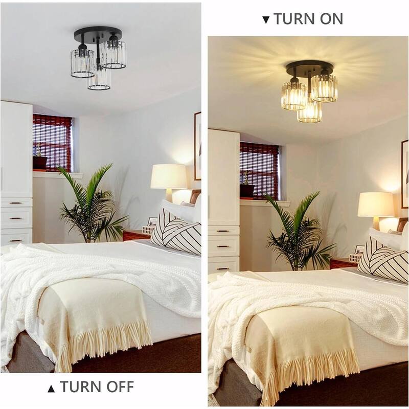 Gorgeous Crystal Ceiling Light Fixture - Elegant Design, Wide Application