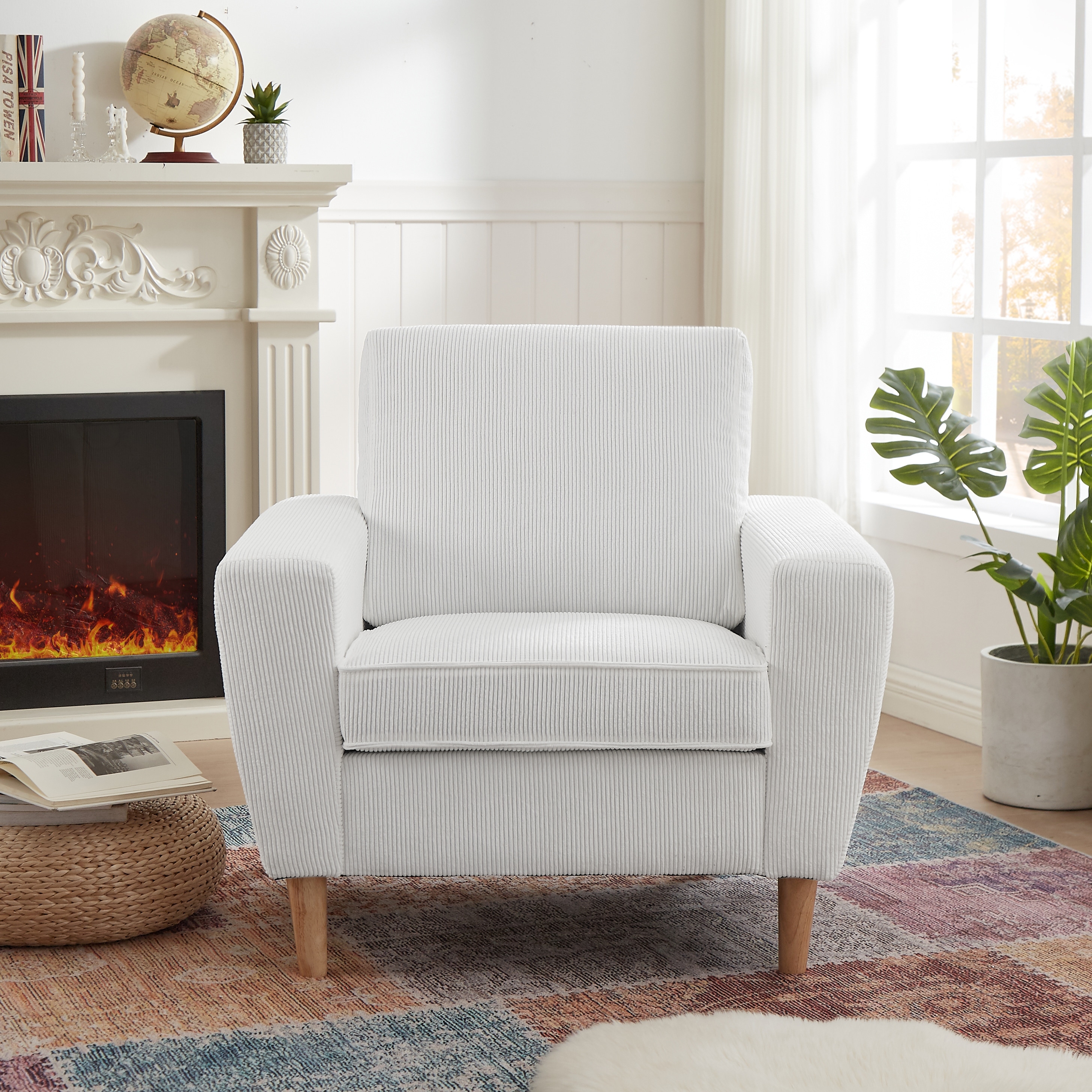 Lohoms modern accent fabric chair top