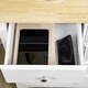 preview thumbnail 8 of 15, HOMCOM Modern Sideboard with Drawers, Buffet Cabinet with Storage Cabinets, Rubberwood Top and Adjustable Shelves, White