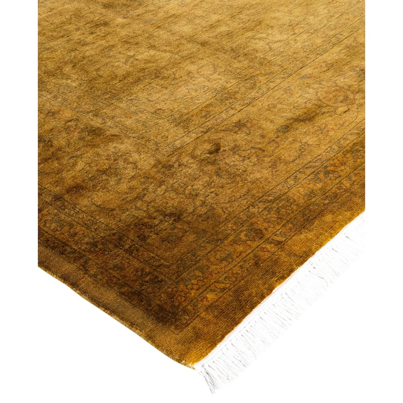 Overdyed One-of-a-Kind Hand-Knotted Area Rug - Gold - 8' 1" x 10' 5"