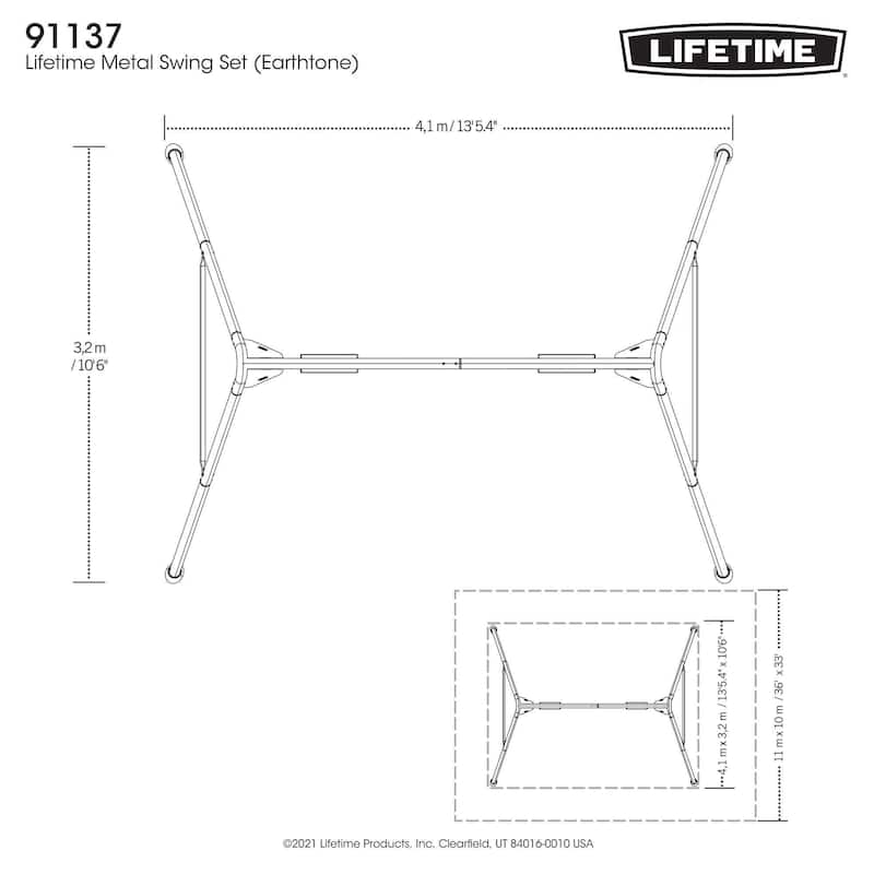 Lifetime Metal Swing Set (Earthtone)