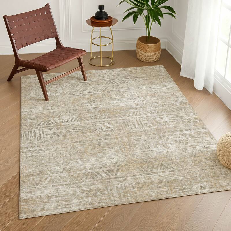 Machine Washable Indoor/ Outdoor Global Jara Chantille Rug