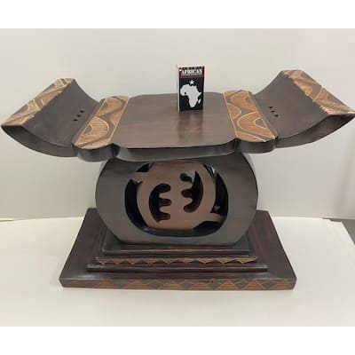 Handmade Chief's Palace "Gye Nyame" Stool (Ghana)